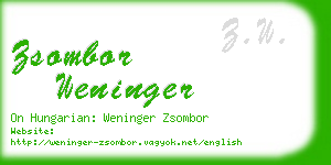 zsombor weninger business card